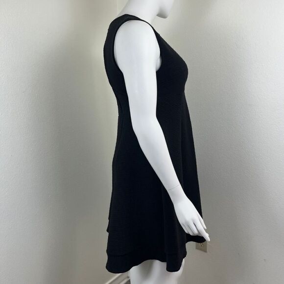 Maeve Womens Size XL Black Fairchild Ribbed Fit & Flare NEW Mini Dress Pullover - Picture 11 of 15